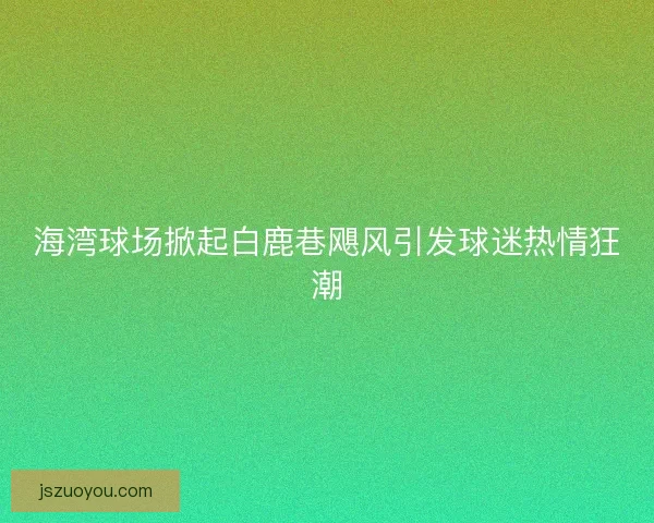 海湾球场掀起白鹿巷飓风引发球迷热情狂潮